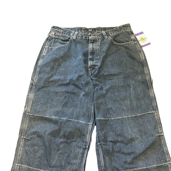 G.H. Bass Carpenter Jeans Reinforced Knee Hammer Loop Dark Wash Mens 34x32 - Picture 11 of 16
